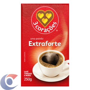 Café 3 Corações Torrado E Moído A Vácuo Extraforte 250g