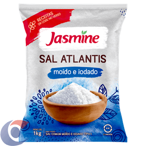 Sal Marinho Moído Integral Jasmine Atlantis Pacote 1kg