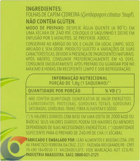 CHA-MATE-LEAO-25G-CAPIM-CIDR