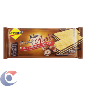 Wafer Lowçucar Chocolate E Avelã Zero 115g