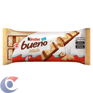 Kinder Bueno White Chocolate Branco Wafer Pacote 43g