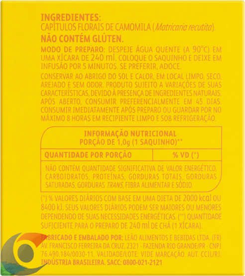 CHA-MATE-LEAO-25G-CAMOMIL