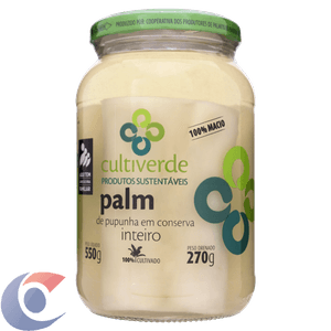Palmito Pupunha Cultiverde Inteiro Vidro 270g