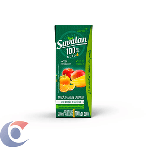 Suco Suvalan Mix De Frutas Maçã, Laranja E Manga Sem Açúcar 200ml