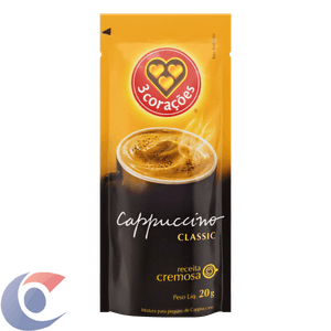 Café 3 Corações Cappuccino Sachê Classic 20g