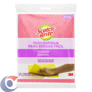 Pano Multiuso Uso Scoth Brite Enxuga Facil 2un