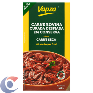 Carne Seca Vapza Curada Cozida E Desfiada 400g