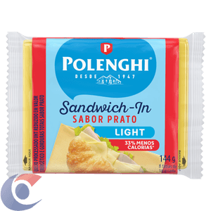 Queijo Prato Polenghi Sandwich-In Fatiado Light 144g