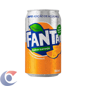 Refrigerante Fanta Laranja Sem Açucar Lata 350ml