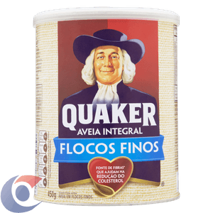 Aveia Em Flocos Finos Quaker Lata 450g