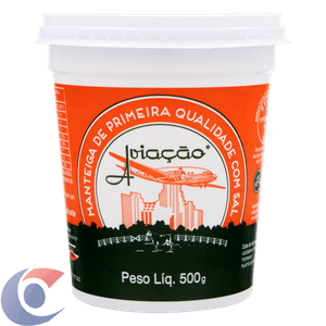 Manteiga Aviação Com Sal Pote 500g