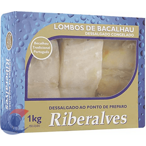 Lombo De Bacalhau Congelado Riberalves 1kg