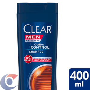 Shampoo Anticaspa Clear Men Queda Control 400ml