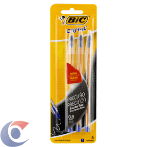 Caneta Esferográfica Bic Cristal Fina 3 Un