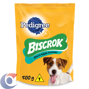 Biscoito Para Cães Pedigree Biscrok Adultos Pote Pequeno 500g
