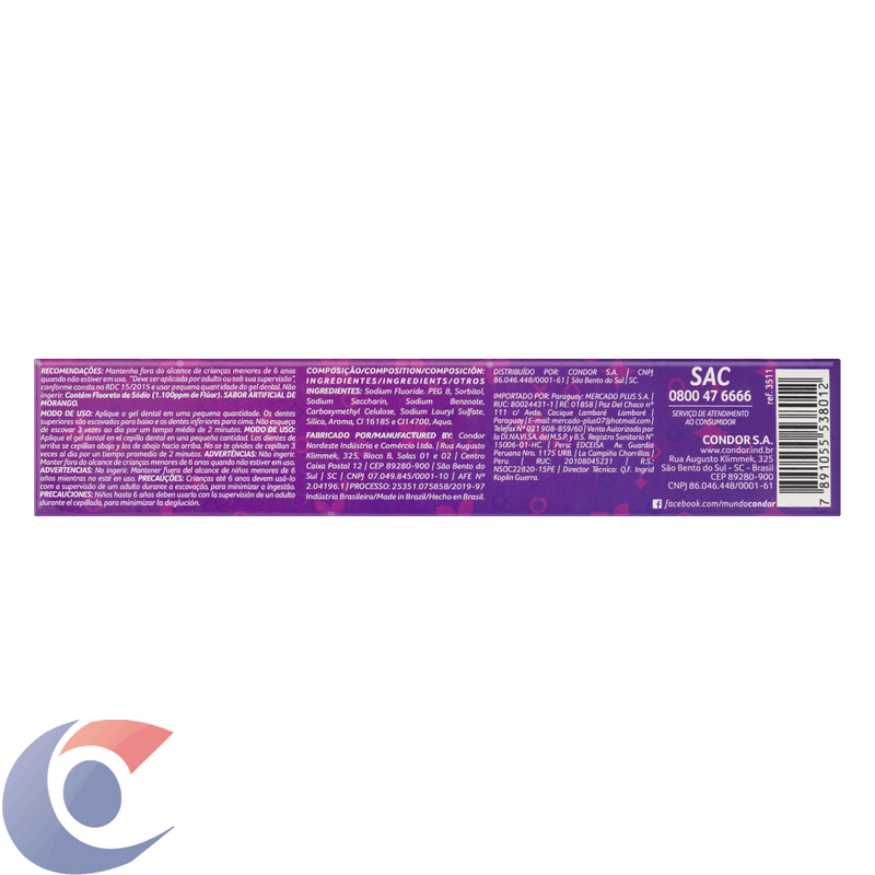 GEL-DENT-INF-CONDOR-LILICA-RIPI-50G-MOR-3511