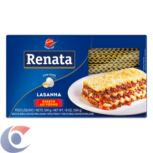 Massa Para Lasanha Renata Com Ovos 500g