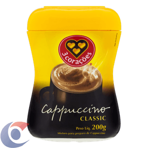 Café 3 Corações Cappuccino Classic Pote 200g