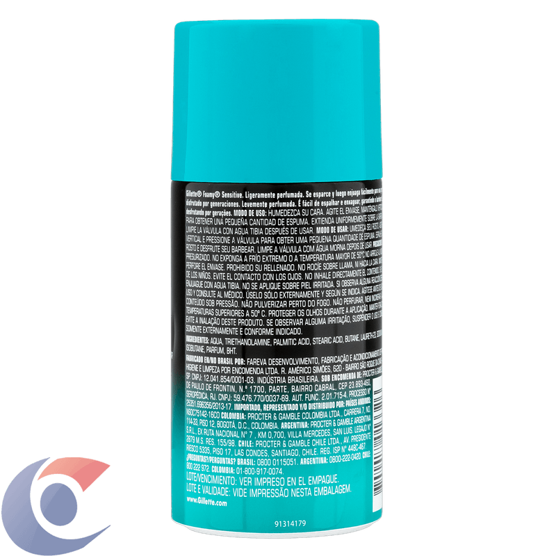 ESPUMA-BARB-GILLETTE-FOAMY-175G-P-SENS