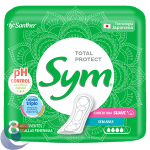 Absorvente Sym Total Protect Suave Sem Abas 8 Un