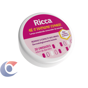 Lenço Umedecido Ricca Removedor De Esmalte Un