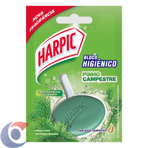 Harpic Limpador E Aromatizador Sanitário Em Bloco Higiênico Pinho 26g