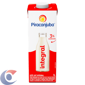 Leite Uht Integral Piracanjuba Caixa Com Tampa 1l