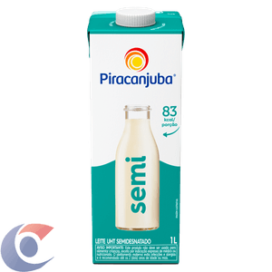 Leite Uht Semidesnatado Piracanjuba Caixa Com Tampa 1l