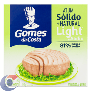 Atum Sólido Ao Natural Gomes Da Costa Baixo Teor De Sódio Caixa 120g