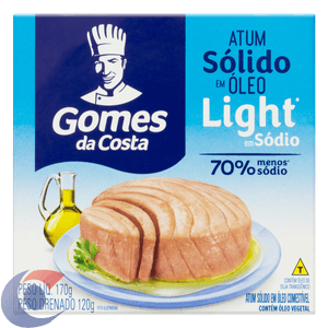 Atum Sólido Em Óleo Gomes Da Costa Baixo Teor De Sódio Caixa 120g