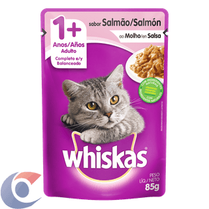 Alimento Para Gatos Adultos Whiskas Salmão Sachê 85g