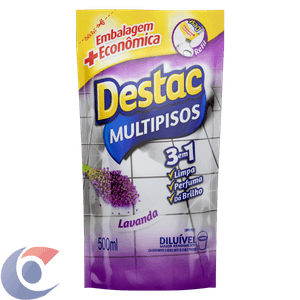 Limpador Multipisos Diluível Destac Lavanda E Alfazema Refil Econômico 500ml
