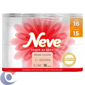 Papel Higiênico Neutro Neve Folha Dupla 30m Leve 16 Pague 15