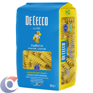 Macarrão Italiano N°34 De Cecco Fusili 500g