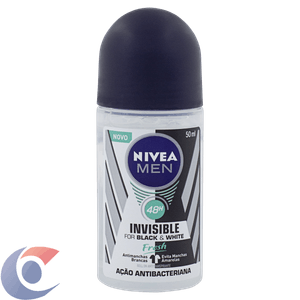 Desodorante Rolon Nivea Black & White Fresh Masculino 50ml