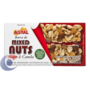 Barra De Mixed Nuts Agtal Nozes E Canela 60g