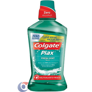 Enxaguante Bucal Colgate Plax Fresh Mint - Pague 350ml, Leve 500ml