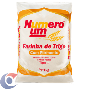 Farinha De Trigo Número 1 Com Fermento 1kg