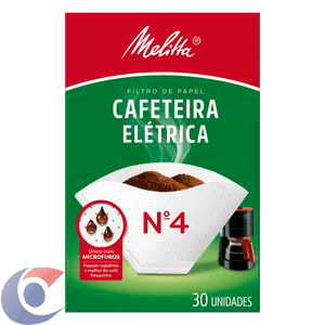 Filtro De Papel Melitta Cafeteira Elétrica N°4 30 Un
