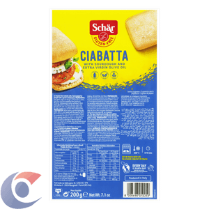 Pão Ciabatta Schar Sem Glúten E Sem Lactose 200g