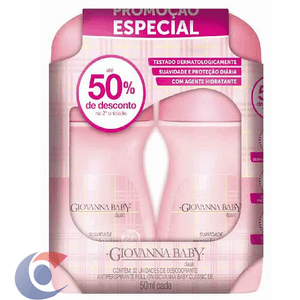 Kit 2 Desodorantes Giovanna Baby Rosa 50% De Desconto No 2