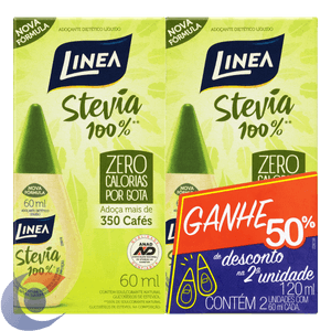 Adoçante Linea Stevia 60ml 2Un