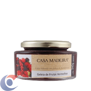 Geleia Casa Madeira Pedaços De Frutas Vermelhas 240g