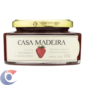 Geleia Casa Madeira Pedaços De Morango 240g