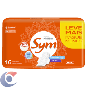 Absorvente Sym Com Abas Seca Leve 16 Pague 14
