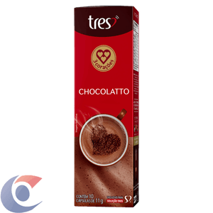 Chocolate Quente Em Cápsula Chocolatto Tres corações 110g 10 Un