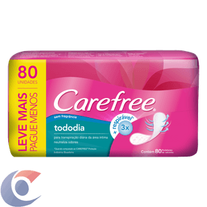 Protetor Diário Sem Perfume Carefree Todo Dia - Leve 80, Pague 60