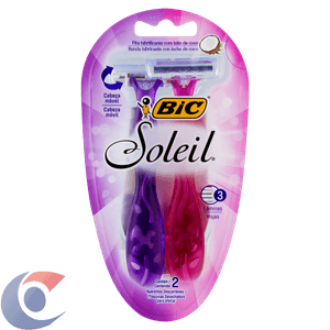 Aparelho De Depilar Bic Soleil Rosa/Roxo 2 Un
