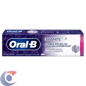 Creme Dental Clareador Oral-B 3d White Brilliant Fresh 70g