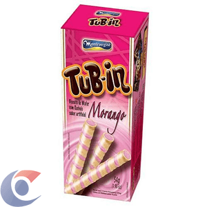 Biscoito Tub-In Montevérgine Recheio De Morango 48g